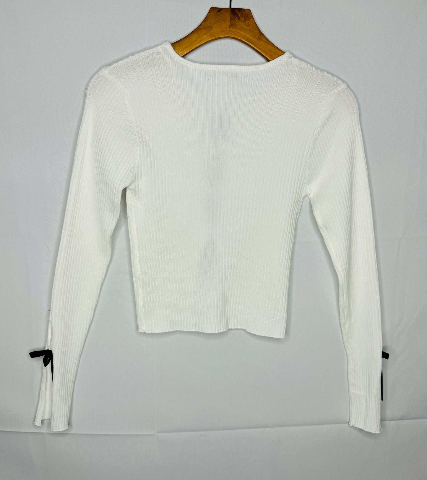 Bow Tie Ribbed Knit Top