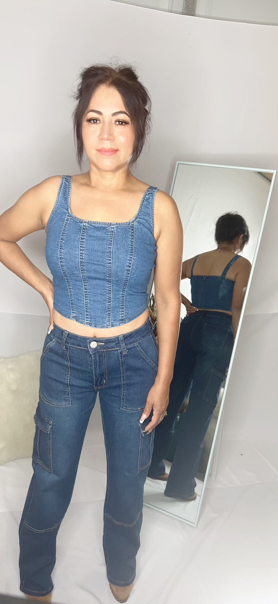 Denim Essential Corset Top